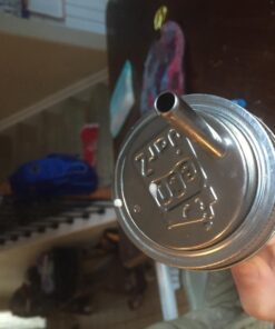 Short Safer Rounded End Stainless Steel Smoothie Straws, Reusable Straight Metal Straws for Half Pint Mason Jars, Coffee Mugs, Small Glasses, Cocktail Straws, 4 Portable Short Stainless Steel Straws 44 71GajcfF5BL