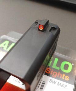 AMERIGLO i-Dot Sight Set, Compatible with Smith & Wesson M&P Shield (Excludes EZ) | Durable High-Performance Green Tritium Front & Rear Night Sights Green/Orange 34 71GbA3X4 OL 1