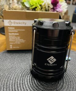 Etekcity Lantern Camping Essentials Lights, Led Lantern for Power Outages, Tent Lights for Emergency, Hurricane, Battery Powered Flashlight, Survival Kits, Operated Lamp, 2 Pack, Black 38 71GbewhplsL