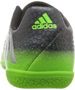 adidas Unisex-Child Performance Messi 16.3 Indoor Soccer Shoes Skate 13 Little Kid Dark Grey/Silver Metallic/Solar Green 10 71Gbntw vL