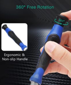 ORIA Precision Screwdriver Kit, 60 in 1 with 56 Bits Screwdriver Set, Magnetic Driver Kit with Flexible Shaft, Extension Rod for Mobile Phone, Smartphone, Game Console, Tablet, PC, Blue 36 71GboMV0BOL