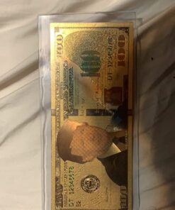 Authentic $100 President Donald Trump Authentic 24kt Gold Plated Commemorative Bank Note Collectors Item by Aizics Mint 26 71GbwDgZ3VL