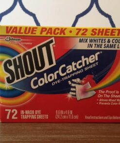 Shout Color Catcher Sheets for Laundry, Maintains Clothes Original Colors, 72 Count 72 Count (Pack of 1) 41 71Gby8LOICL