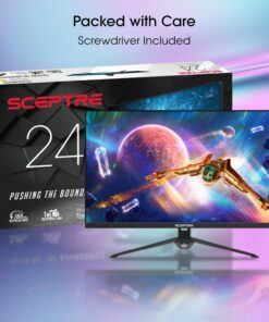 Sceptre IPS 24” Gaming Monitor 165Hz 144Hz Full HD (1920 x 1080) FreeSync Eye Care FPS RTS DisplayPort HDMI Build-in Speakers, Machine Black 2020 (E248B-FPT168),IPS 24" 165Hz IPS 24" 165Hz 22 71GcHhxlgZL