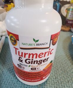 Extra Strength Turmeric Curcumin and Ginger & BioPerine - 1965mg Joint Support Supplement for Aches with Black Pepper Powder Extract - Premium Made in USA | Vegan Natural Non GMO Pills | 90 Capsules 31 71GcsiISO6L 3
