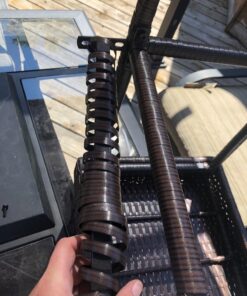 Best Choice Products 3-Piece All-Weather Wicker Bar Table Set for Indoor Outdoor, Kitchen, Patio, Backyard w/ 2 Stools, Glass Tabletop, Storage Shelves - Brown 29 71Gd6K7IXXL