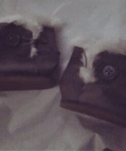 Sophia's Gray Suede Winter Boots with White Faux Fur Lining and Trim Plus Gray Side Button and Soft Tan Soles for 18" Dolls, Gray 33 71Gdg2jLggL