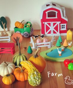 Green Toys Farm Playset - 13 Piece Pretend Play, Motor Skills, Language & Communication Kids Role Play Toy. No BPA, phthalates, PVC. Dishwasher Safe, Recycled Plastic, Made in USA, Red, Pack of 1 51 71GfYia5VpL