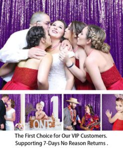 ShinyBeauty Sequin Backdrop Curtain Photo Booth Backdrop 4FTx6FT Purple Glitter Backdrop for Weddings and Events, Wedding Decoration Fabric 20 71GgM1WQqL