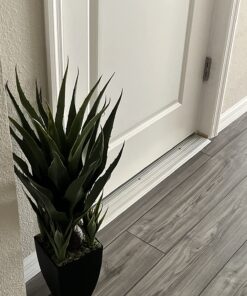 Nearly Natural 30in. Agave Artificial Plant with Black Planter, Green 28 71GgTGRdrL