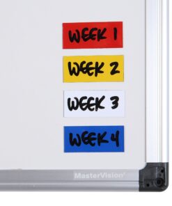 MasterVision Dry Erase Magnetic Tape Strips, 0.88 x 2, Red, 25/Pack 0.875" x 2" 14 71GgdG3uk8L