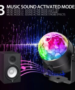 Alternative view of [2-Pack] Party Lights DJ Disco Ball Strobe Light Disco Lights 7 Colors Sound Activated Stage Light with Remote Control for Karaoke, Kids, Festival Celebration Birthday Xmas Wedding Bar Club 2 Pack