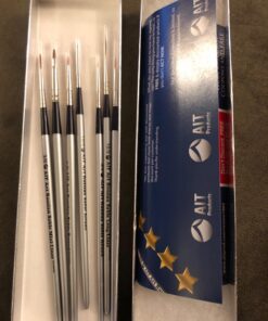 AIT Art Select Red Sable Detail Brush Set, 7 Pure Russian Sable Paint Brushes, Handmade in Germany for Crafting Exquisite Details Using Oil, Acrylic, or Watercolors 51 71GheUF1YL