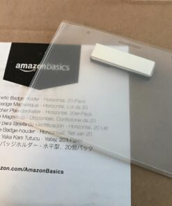 Amazon Basics Horizontal Magnetic Badge Holder - Pack of 20, Clear 20 Pack 21 71GhqExmoUL