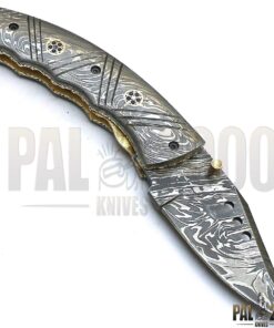 PAL 2000 KNIVES Sagt-9032, Custom Handmade Damascus Steel Folding Pocket Knife - Damascus Handle 14 71GiFfA1dQL
