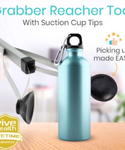 Vive Suction Cup Grabber Reacher 32" - Elderly Grab It Reaching Pickup Tool Heavy Duty for Seniors - Trash, Sticks, Litter Picker Upper - Extra Long Reach Handle & Handy Extension Arm Claw 1 27 71GkNIWq5fL 2