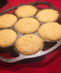 Lodge Cast Iron Mini Cake Pan. Pre-seasoned Cast Iron Cake Pan for Baking Biscuits, Desserts, and Cupcakes. 32 71GkR9OEGoL