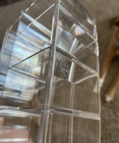 STORi 5-Compartment Clear Plastic Organizer | Rectangular Divided Makeup and Vanity Storage Bin and Office Desk Caddy | Scalloped Wall Design | Made in USA 44 71GmFLm37SL