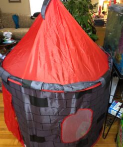 Kiddey Knight's Castle Kids Play Tent -Indoor & Outdoor Children's Playhouse - Durable & Portable with Free Carrying Bag – “Bonus” Shield and Sword Set - Makes for Boys & Girls Knights Tent 58 71GmKl1THL 2