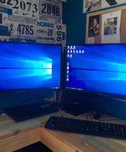 Sceptre C248W-1920R 24" Curved 75Hz Gaming LED Monitor Full HD 1080P HDMI DisplayPort VGA Speakers Ultra Thin Metal Black Single 34 71GmO9T4HqL