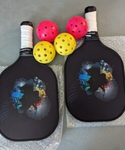 niupipo Pickleball Paddles, USAPA Approved Pro Graphite Pickleball Paddle/Paddles Set, Polypropylene Honeycomb Core, Cushion 4.72In Grip, Portable Bag/Paddle Cover, Lightweight Pickleball Racket Black 25 71Gn6TviMUL