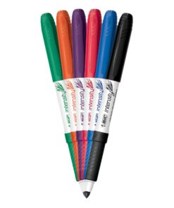 Alternative view of BIC Intensity Low Odor Dry Erase Marker, Fine Point, Assorted Ink Colors, Ultra-Comfy Rubber Grip, 30-Count