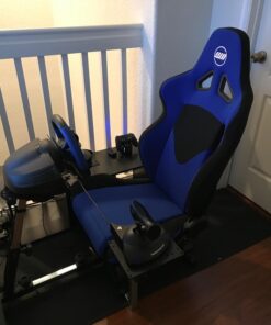 OpenWheeler GEN3 Racing Wheel Stand Cockpit Blue on Black | Fits All Logitech G923 | G29 | G920 | Thrustmaster | Fanatec Wheels | Compatible with Xbox One, PS4, PC Platforms 74 71GnYHiLzL