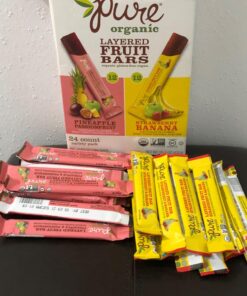 Pure Organic Layered Fruit bar Variety Package, 12 - Pineapple Passionfruit & 12 - Strawberry Banana 0.63 oz (Pack of 24) 12 71Gnn9dVACL