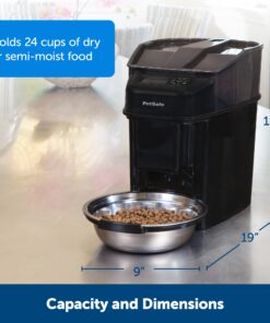 PetSafe Healthy Pet Simply Feed - Automatic - Headquartered in Knoxville, TN - Automatic Dog Feeder from the Engineers of the Smart Feed & Dancing Dot - 1-Year Comprehensive Protection Plan,Black 37 71Goo0W3KwL 1