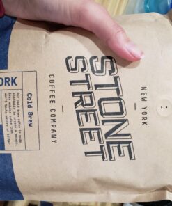 Stone Street Cold Brew Coffee, Strong & Smooth Blend, Low Acid, 100% Arabica, Gourmet Coffee, Coarse Ground, Dark Roast, Colombian Single Origin, 1 LB Ground Dark Roast 1 Pound (Pack of 1) 31 71GpFRnOQiL 2