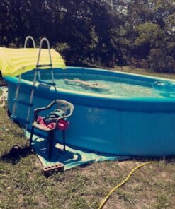 Intex 18ft X 48in Easy Set Pool Set with Filter Pump, Ladder, Ground Cloth & Pool Cover 18 ft x 48 in 46 71GpdPaA2xL