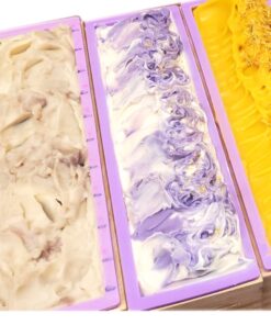 X-Haibei Soap Silicone Loaf Mold Wood Box | Flexible Rectangular Cold Process Loaf Mold for 42oz Soap Making Supplies Tall 3 inch 17 71Gpntdqd2L