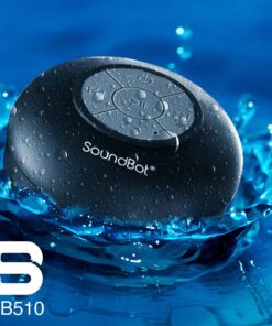 SoundBot SB510 HD Water Resistant Bluetooth Shower Speaker, Handsfree Portable Speakerphone with Built-in Mic, 6hrs of Playtime, Control Buttons and Dedicated Suction Cup for Showers (Black) Black 29 71GqI6CVQlL