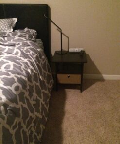 Furinno Andrey Set of 2 End / Side Table / Night Stand / Bedside Table with Bin Drawer, Espresso 2-Pack, Center Bin 26 71GqJnyQTiL