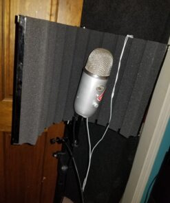 LyxPro VRI-30 Sound Absorbing and Vocal Booth Recording Microphone Isolation Shield Panel for Home Office and Studio Portable & Foldable Stand Mount Adjustable 35 71GqWZPHSyL