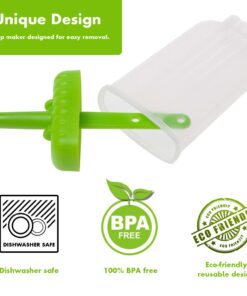 Popsicles Molds, Ozera Set of 6 Reusable Ice Pop Molds Easy Release Popsicle Maker Molds Cream Popcical Molds for Homemade Popsicles With Funnel & Cleaning Brush Assorted Colors 32 71GqgE9yfSL