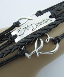 Ebuyingcity Fashion Infinite Bracelet Leather Knit Rope Love Direction Heartpunk Charms 10 71Gqta8adL