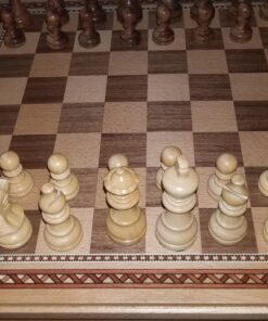 Helen Chess Inlaid Wood Board Game Set with Weighted Wooden Pieces, Large 15 x 15 Inch 10 71GrQ09WKLL