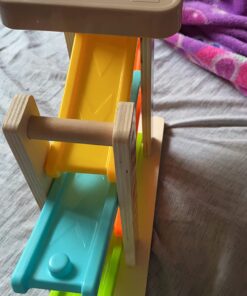 Toddler Toys for 1 2 Year Old Boy and Girl Gifts Wooden Race Track Car Ramp Racer with 4 Mini Car 27 71Grn0zehRL