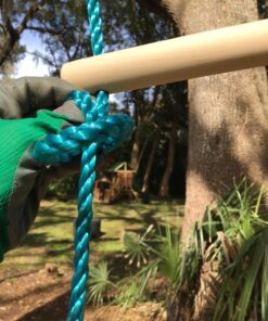 Slackers 8 ft Rope Ladder - Best Outdoor Ninja Warrior Training Equipment For Kids - A Great Addition To Your Backyard Ninjaline Obstacle Course - Rated Ages 5+ 19 71Grqq dx6L