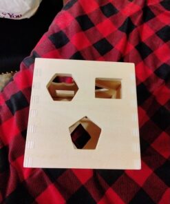 Melissa & Doug Shape Sorting Cube - Classic Wooden Toy With 12 Shapes - Kids Shape Sorter Toys For Toddlers Ages 2+ 37 71GslttR4OL 1