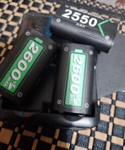 Ponkor Rechargeable Battery Packs for Xbox Series X|S/Xbox One, 2x2600mAh Batteries with High-Speed Charging Station for Xbox One S/Xbox One X/Xbox One Elite Controller 38 71GsrfdnZ3L