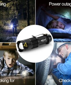 MIKAFEN 5Pack Flashlights Mini Led Flashlight 300lm 3 Modes (Light - Low Light - Strobe) Adjustable Focus Zoomable Flashlight 5 Colors 20 71Gt1uS heL