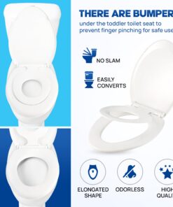 UMIEN™ Ergonomic Potty Training Toilet Seat 2 in 1 Toilet Seat For Toddlers & Adults – Kids Potty Training Easy To Install Elongated 28 71GtQKbSMfL