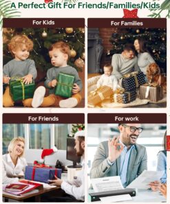 Phomemo M08F Portable Printer, 8.5'' x 11'' US Letter Mobile Compact Printer, Bluetooth Thermal Printer for Study, DIY Creation, Travel, List, Home, Gift, School, Office, Cyan Green & White 33 71Gu8zqiwbL