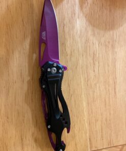 MTECH USA MT-A705 Series – Spring Assisted Folding Knife, Pocket Clip, Tactical, EDC, Self Defense Purple 4.5-inch closed 37 71GuU8iXVeL