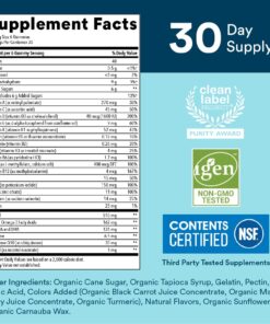 SmartyPants Multivitamin for Men, Gummies: Omega 3 Fish Oil (EPA/DHA), Methylfolate, CoQ10, Vitamin D3, C, Vitamin B12, B6, Vitamin A, K & Zinc for Immune Support, 180 Gummies (30 Day Supply) 27 71Gw pevoFL 2