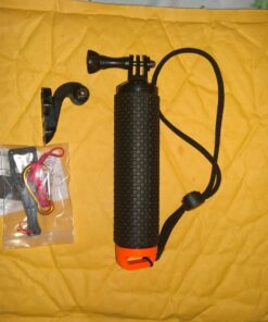 Waterproof Floating Hand Grip Compatible with GoPro Hero 12 11 10 9 8 7 6 5 4 3 3+ 2 1 Session Black Silver Camera Handler & Handle Mount Accessories Kit for Water Sport and Action Cameras (Orange) 33 71GxEFc2KhL 1