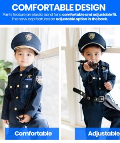 Dress Up America Police Costume for Kids - Police Officer Costume for Boys - Cop Uniform Set With Accessories Medium 26 71GycEWHs7L