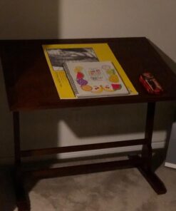 Studio Designs Vintage Drafting Table - Antique Design Solid Wood Drafting Table with Built-In Pencil Groove and Pencil Ledge - Angle Adjustable Work Surface Rustic Oak 42" 80 71Gz6PvAN6L